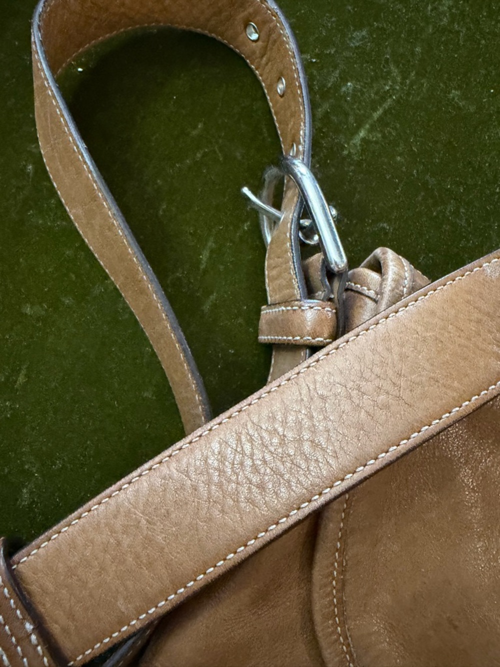 Coach Tan Leather Buckle Crossbody Bag - Picture 3 of 14